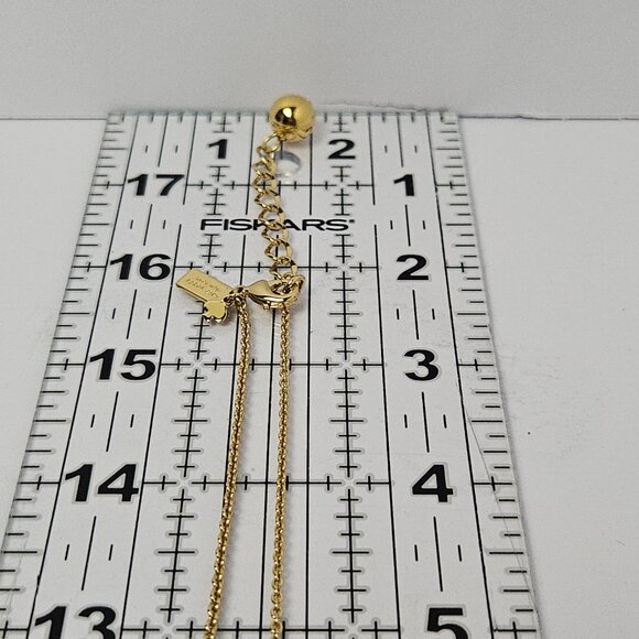 Kate Spade Cut Out Spade Signature Logo Gold Plated Necklace 16" with Extender - Picture 8 of 9